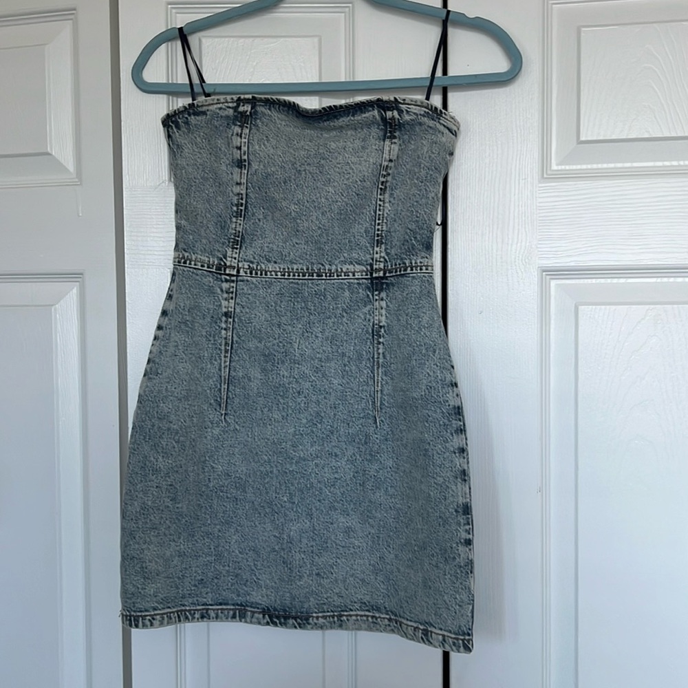 Brand new denim mini dress